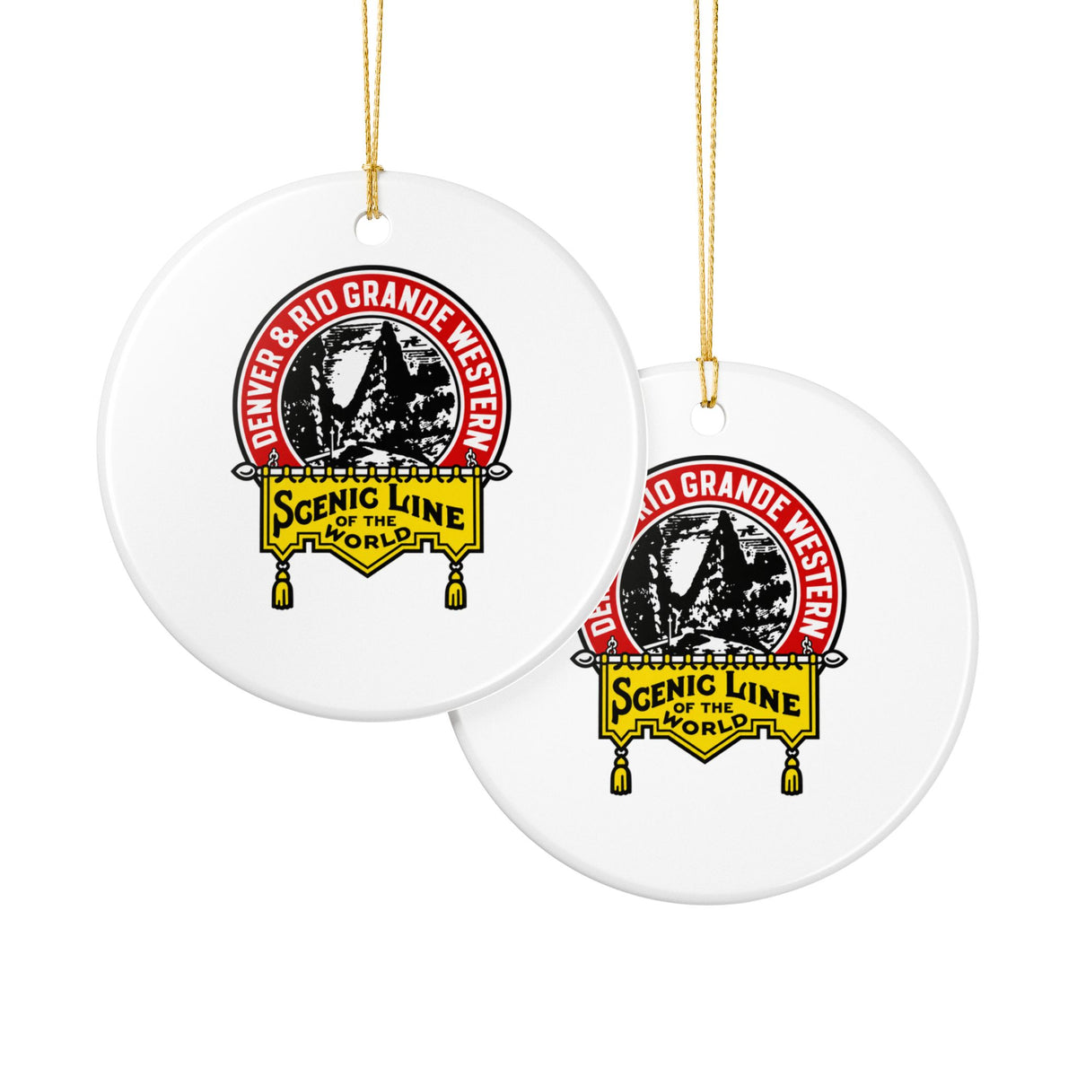 Denver and Rio Grande Western Railroad Ceramic Ornament
