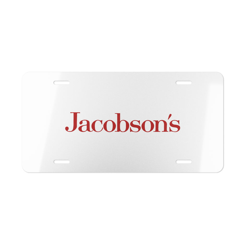 Jacobson's Vanity License Plate