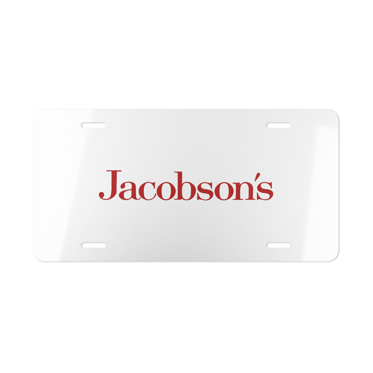 Jacobson's Vanity License Plate