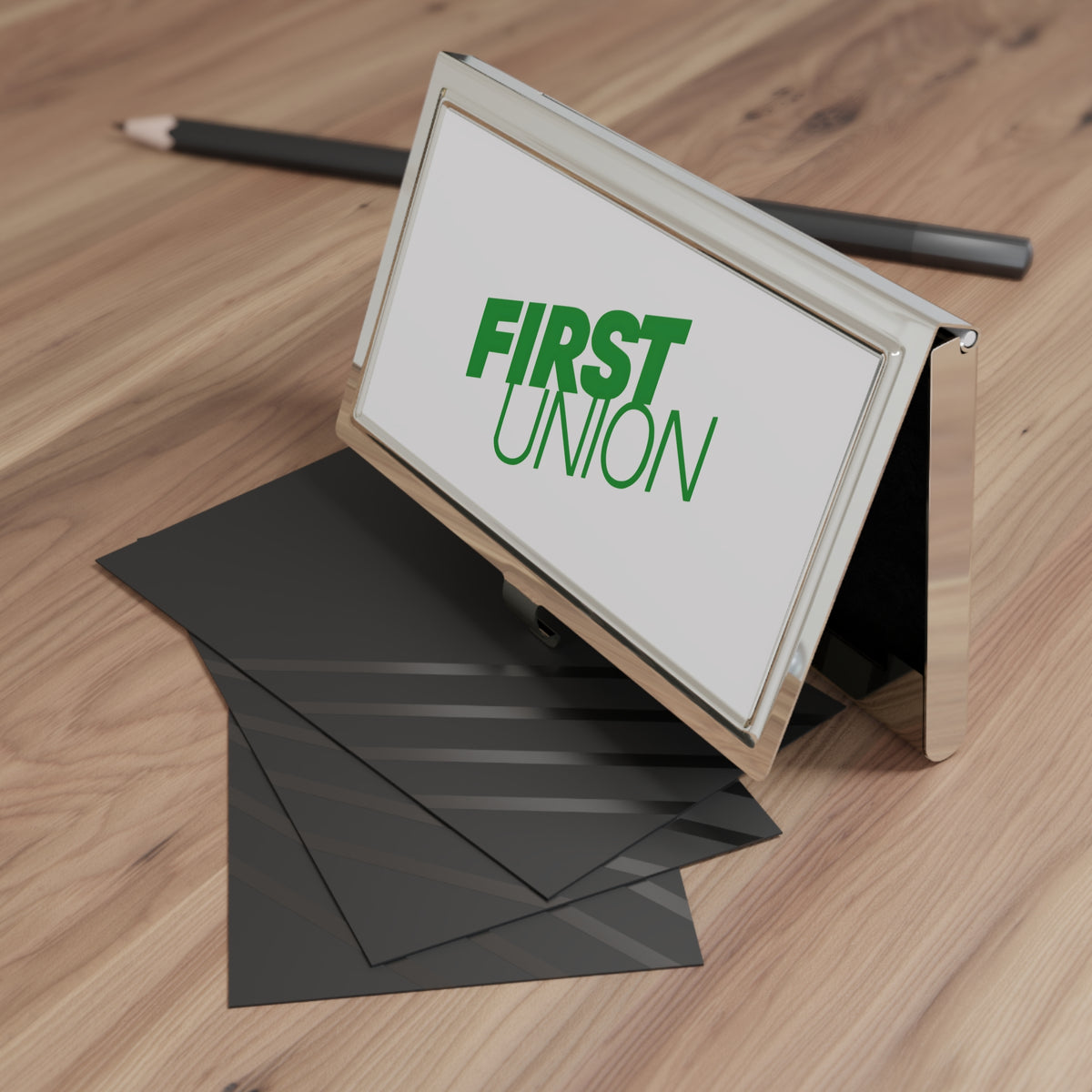 First Union Metal Business Card Holder