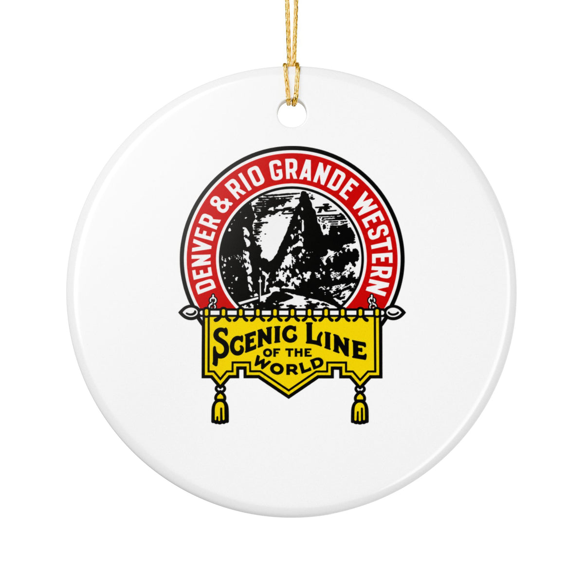Denver and Rio Grande Western Railroad Ceramic Ornament