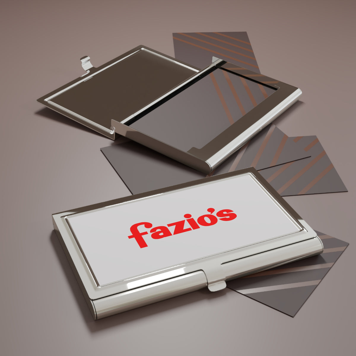 Fazio's (Fisher Foods) Metal Business Card Holder