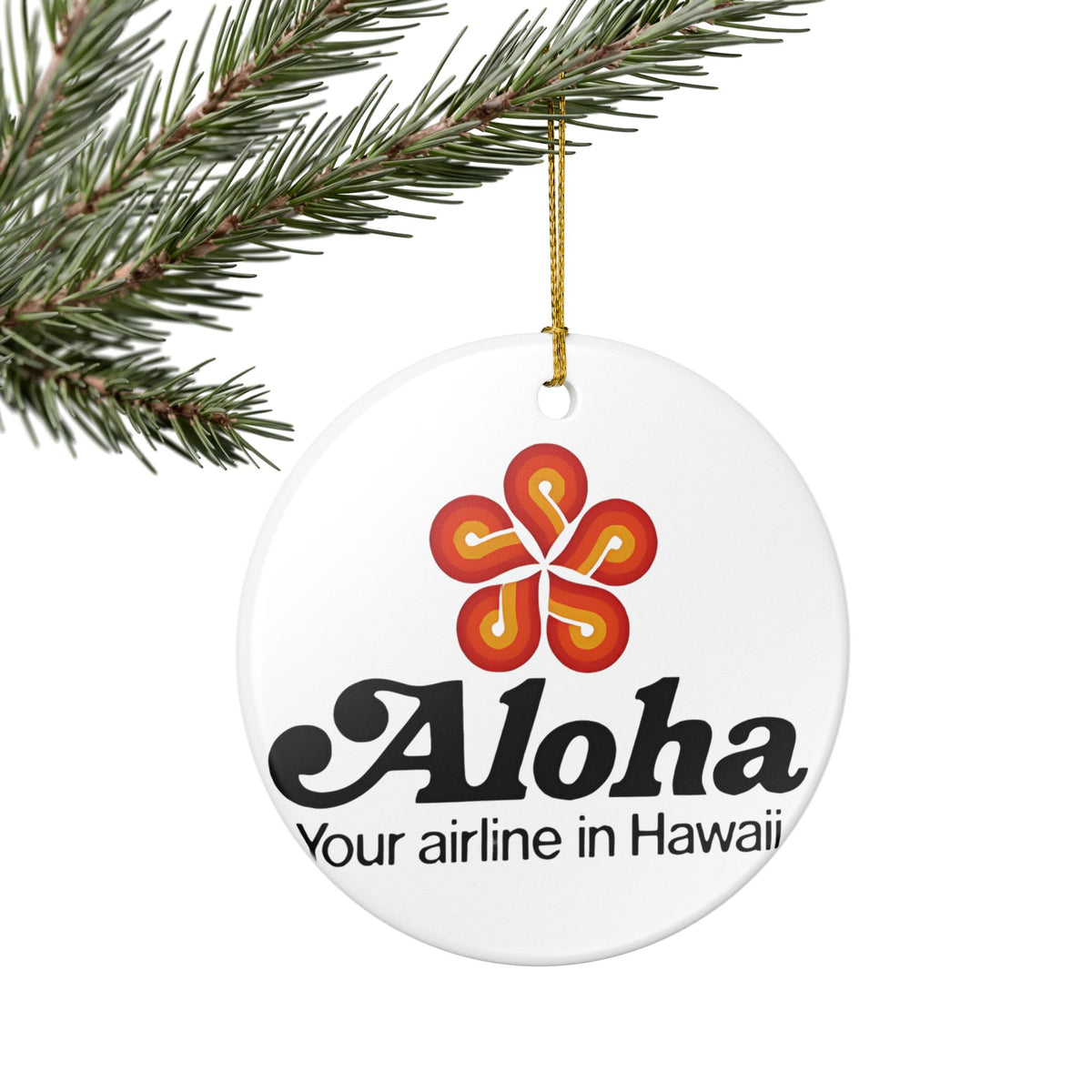 Aloha Airlines Ceramic Ornament