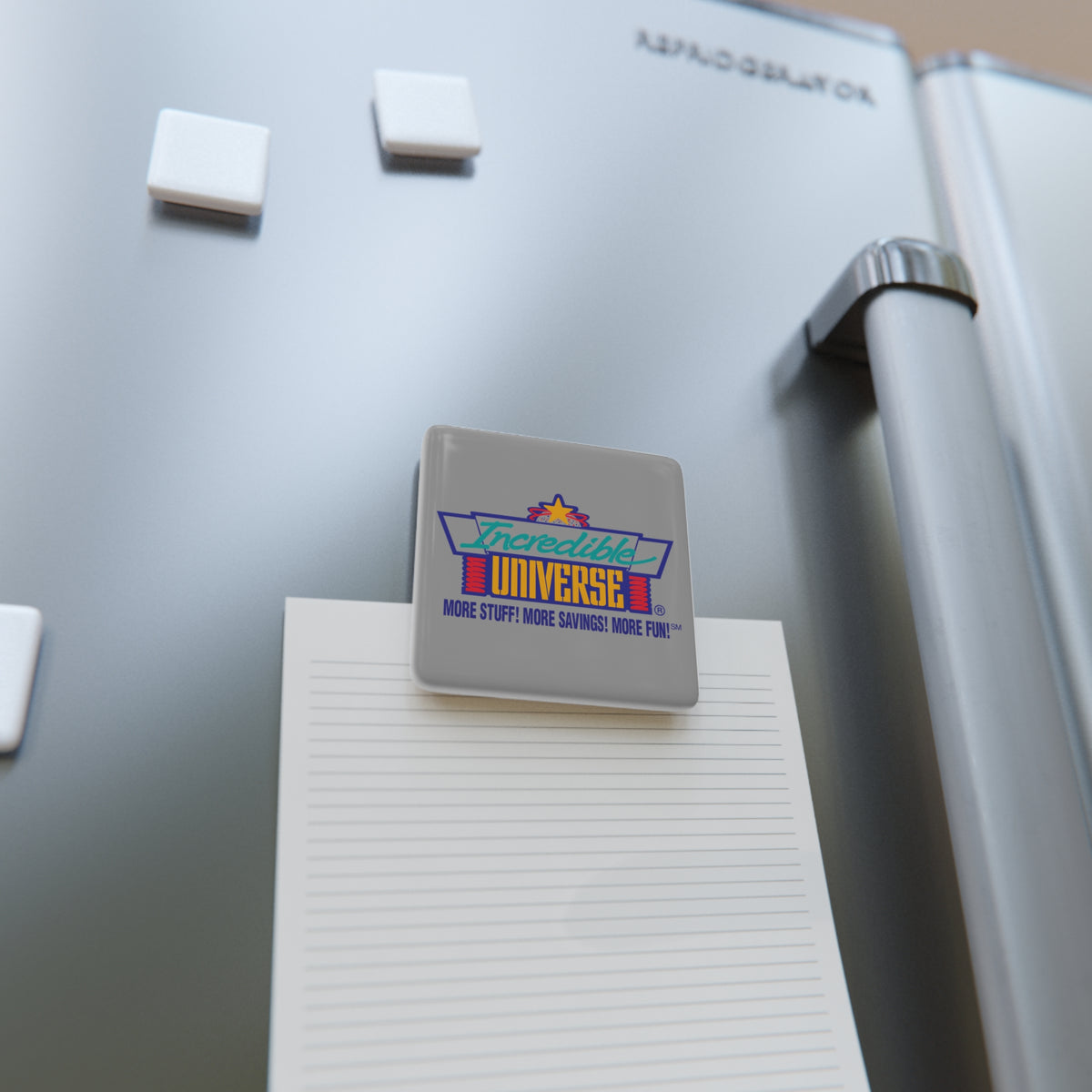 Incredible Universe Square Porcelain Fridge Magnet