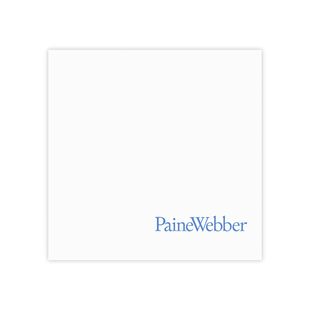 PaineWebber Sticky Post-it Note Pad