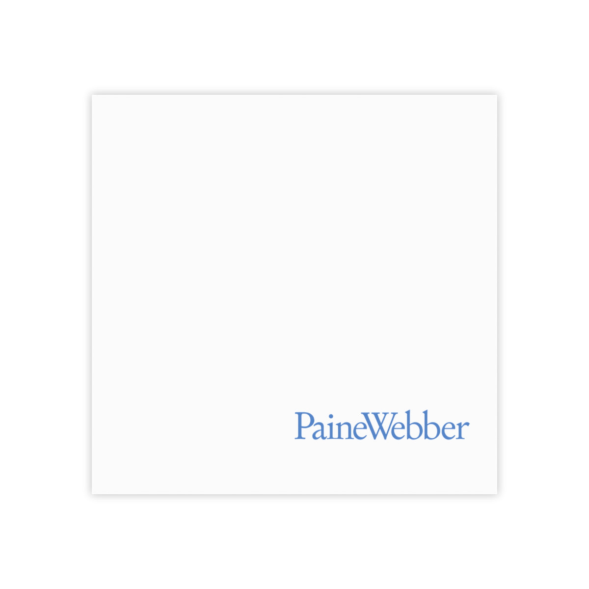 PaineWebber Sticky Post-it Note Pad