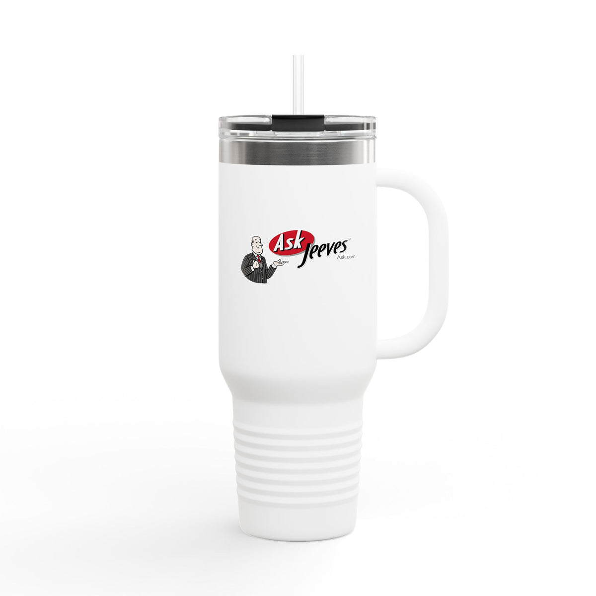 Ask Jeeves 40oz Insulated Travel Mug Stainless Tumbler