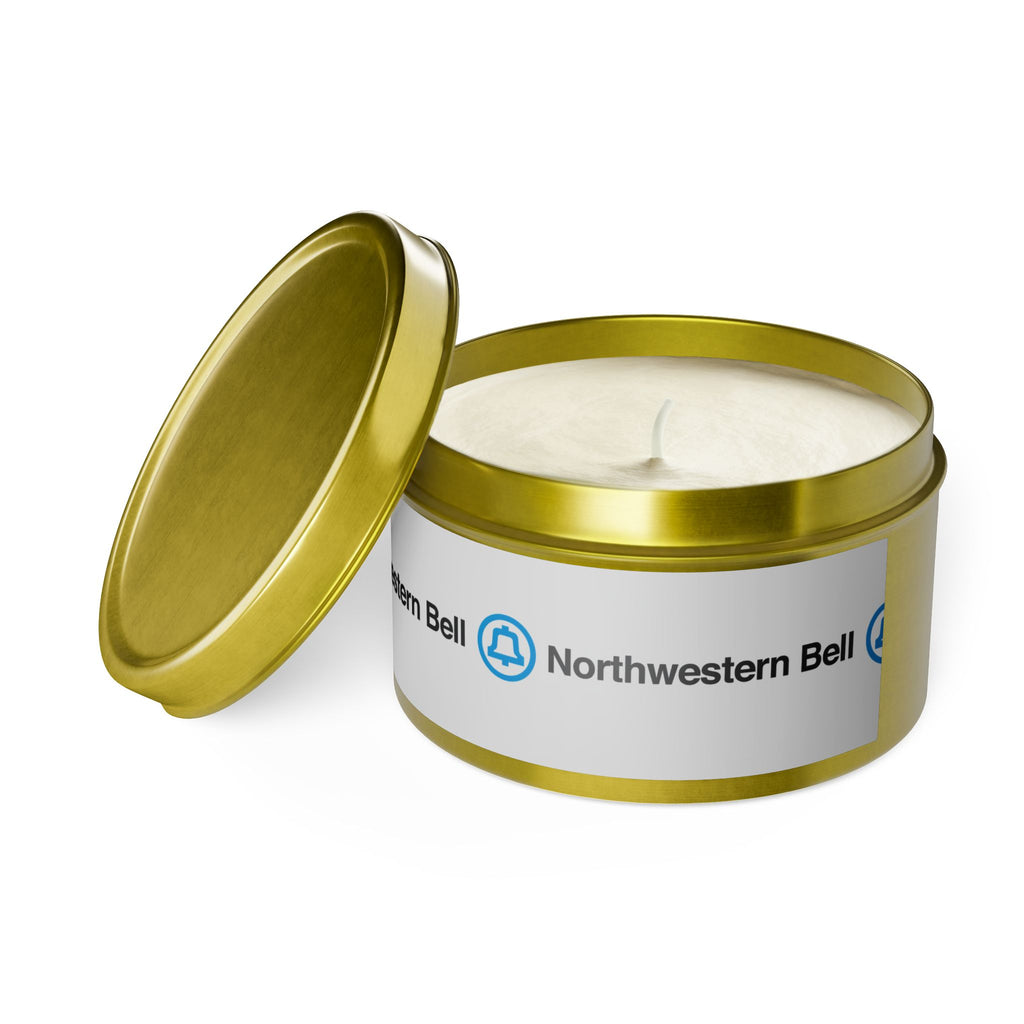 Northwestern Bell Tin Candle
