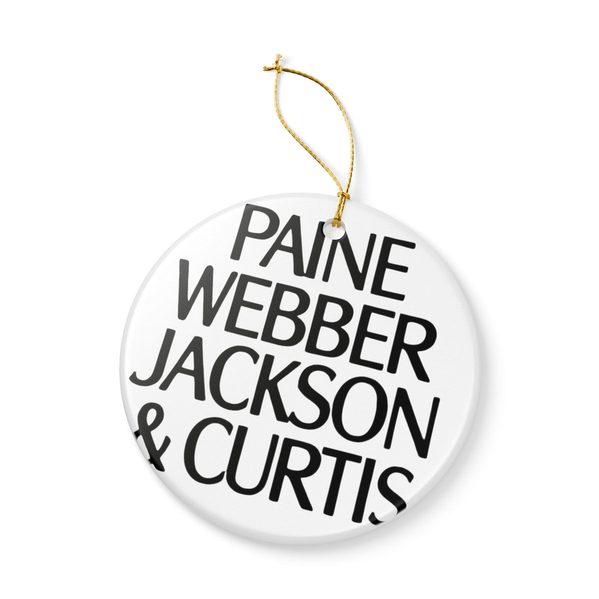 Paine Webber Jackson & Curtis Ceramic Ornament