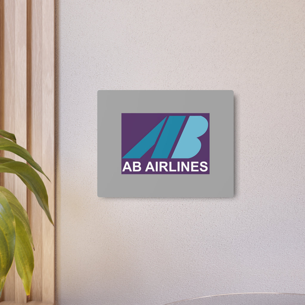 AB Airlines Metal Sign