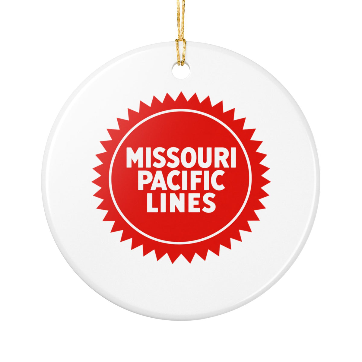 Missouri Pacific Railroad Ceramic Ornament