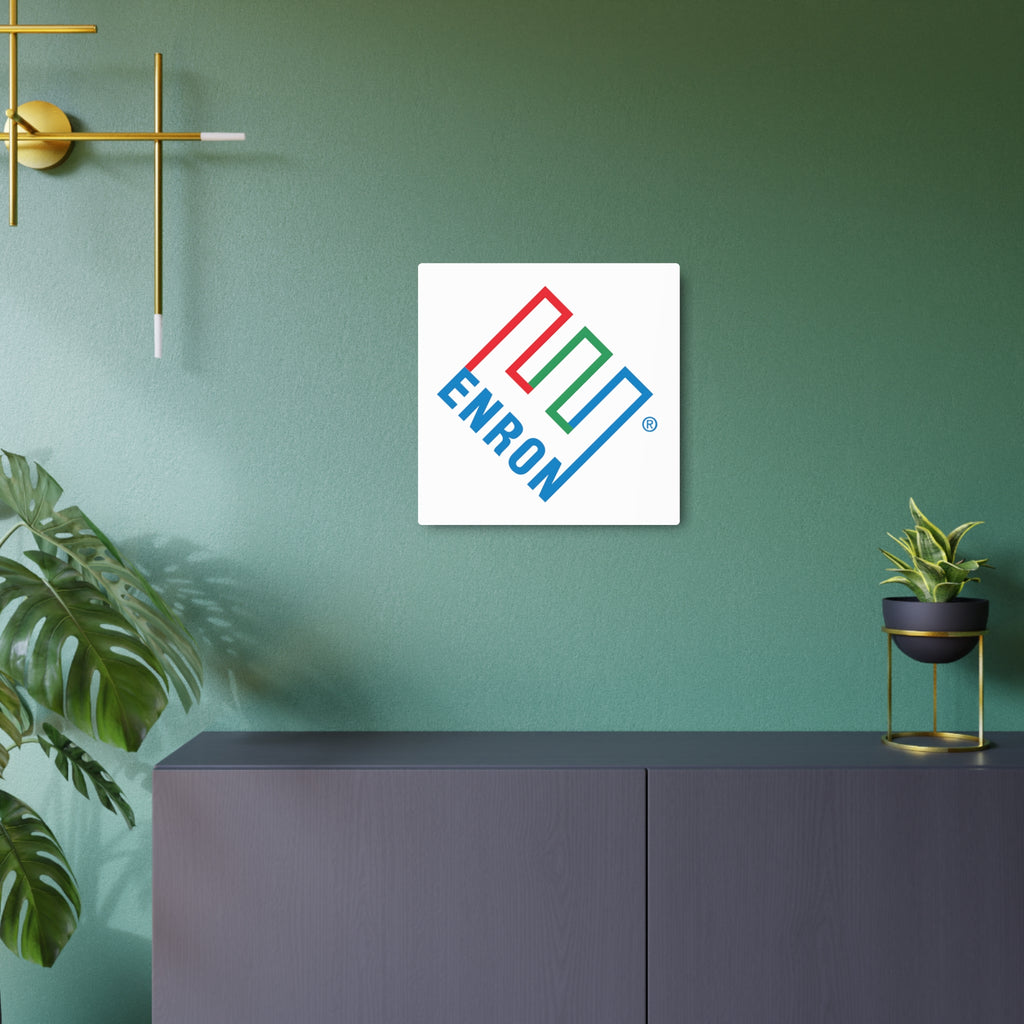 Enron Square Metal Sign