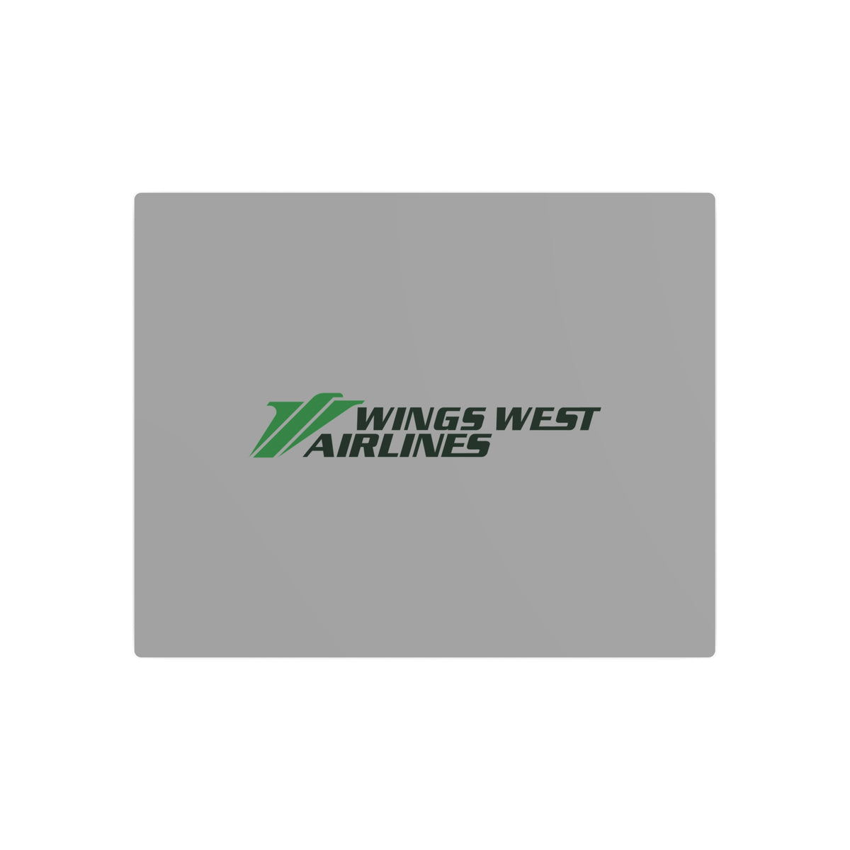 Wings West Airlines Metal Sign