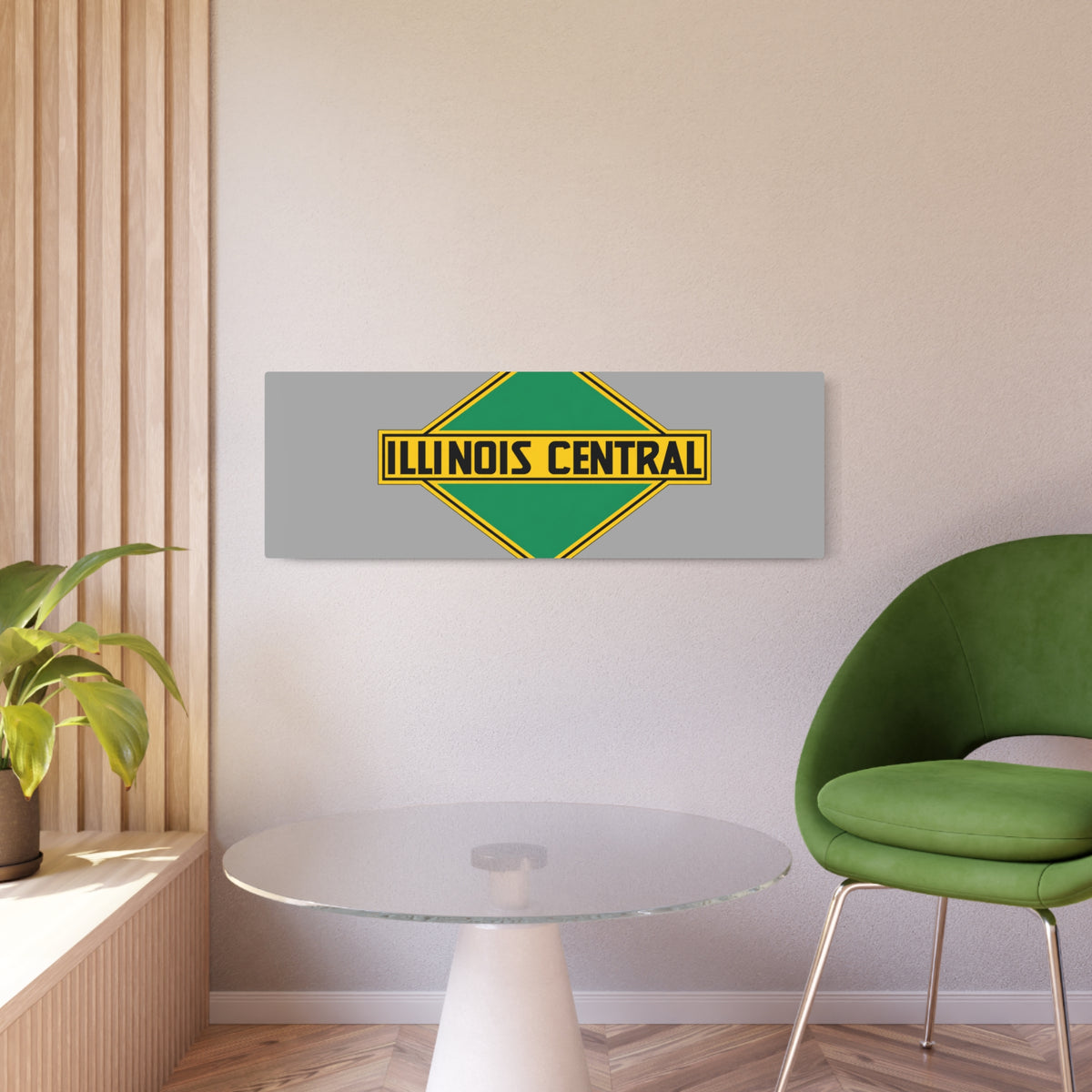 Illinois Central Railroad Metal Sign