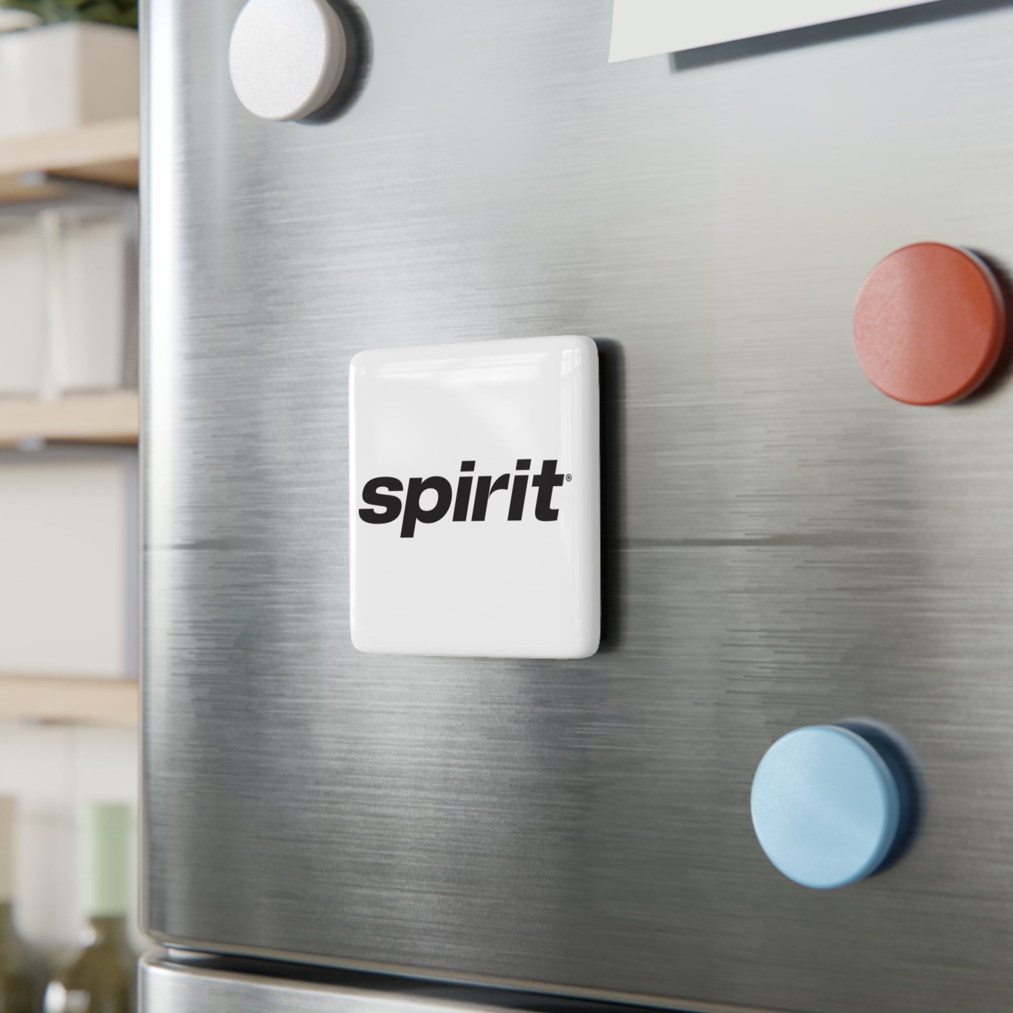 Spirit Airlines Square Porcelain Fridge Magnet