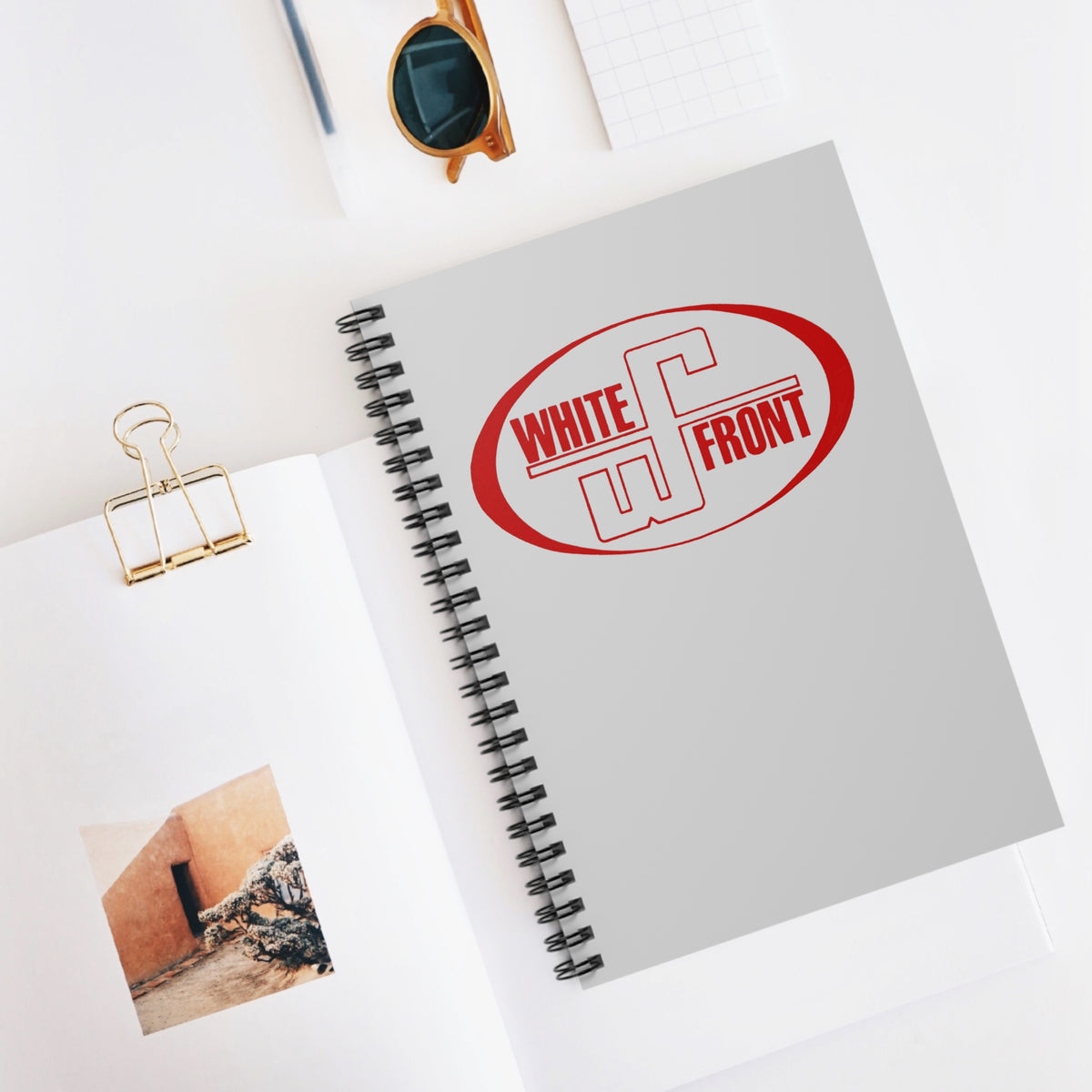 White Front Spiral Notebook