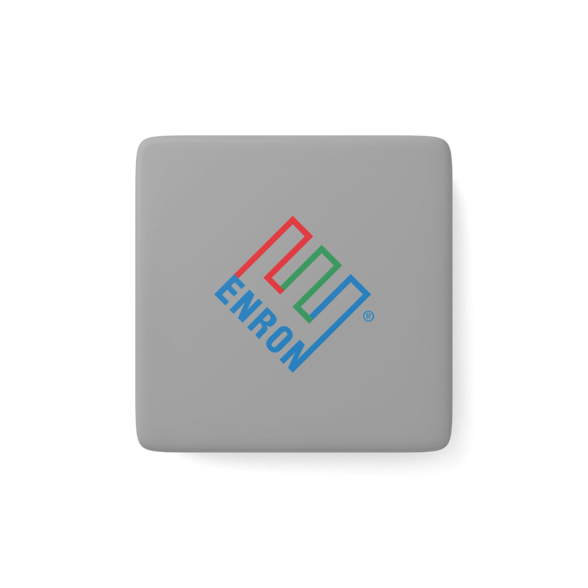 Enron Square Porcelain Fridge Magnet