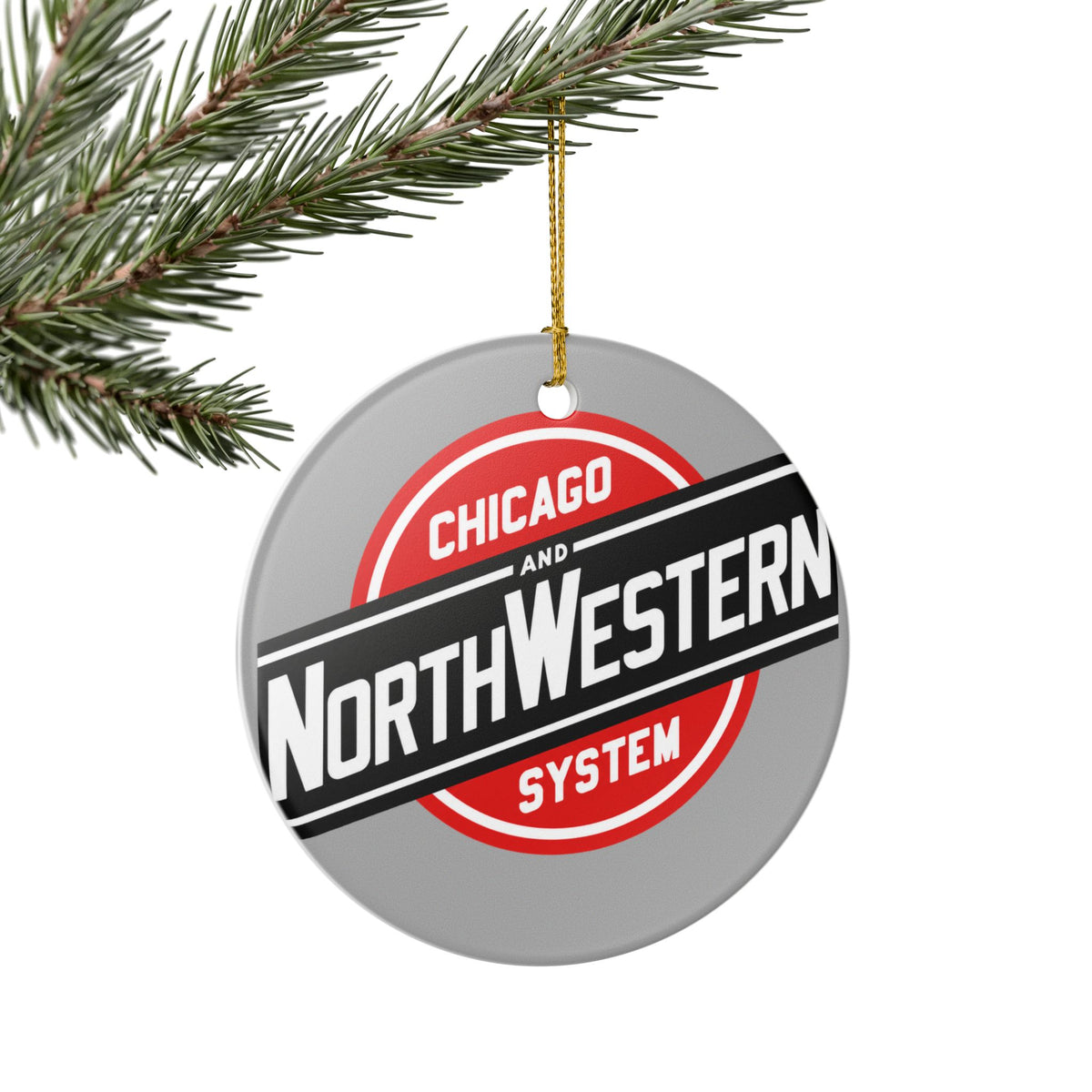 Chicago and North Western Railway Ceramic Ornament