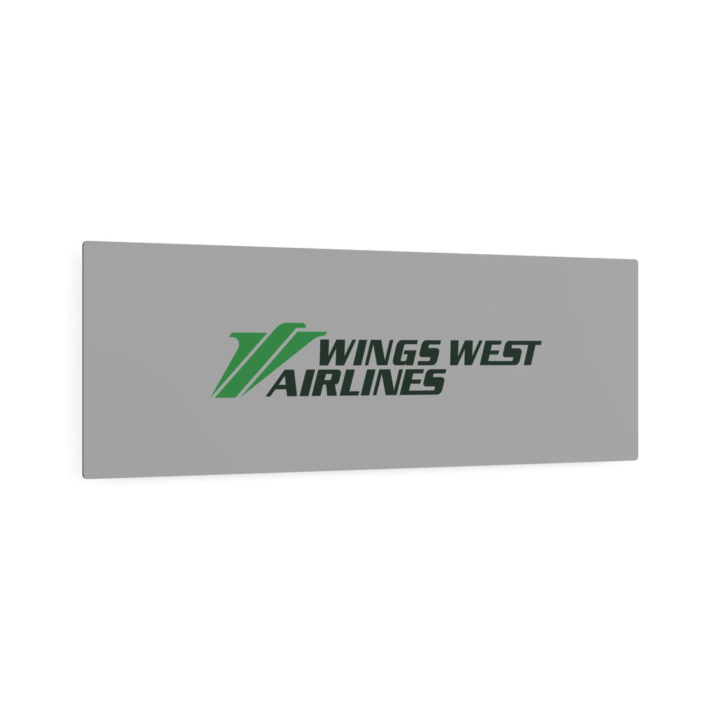 Wings West Airlines Metal Sign