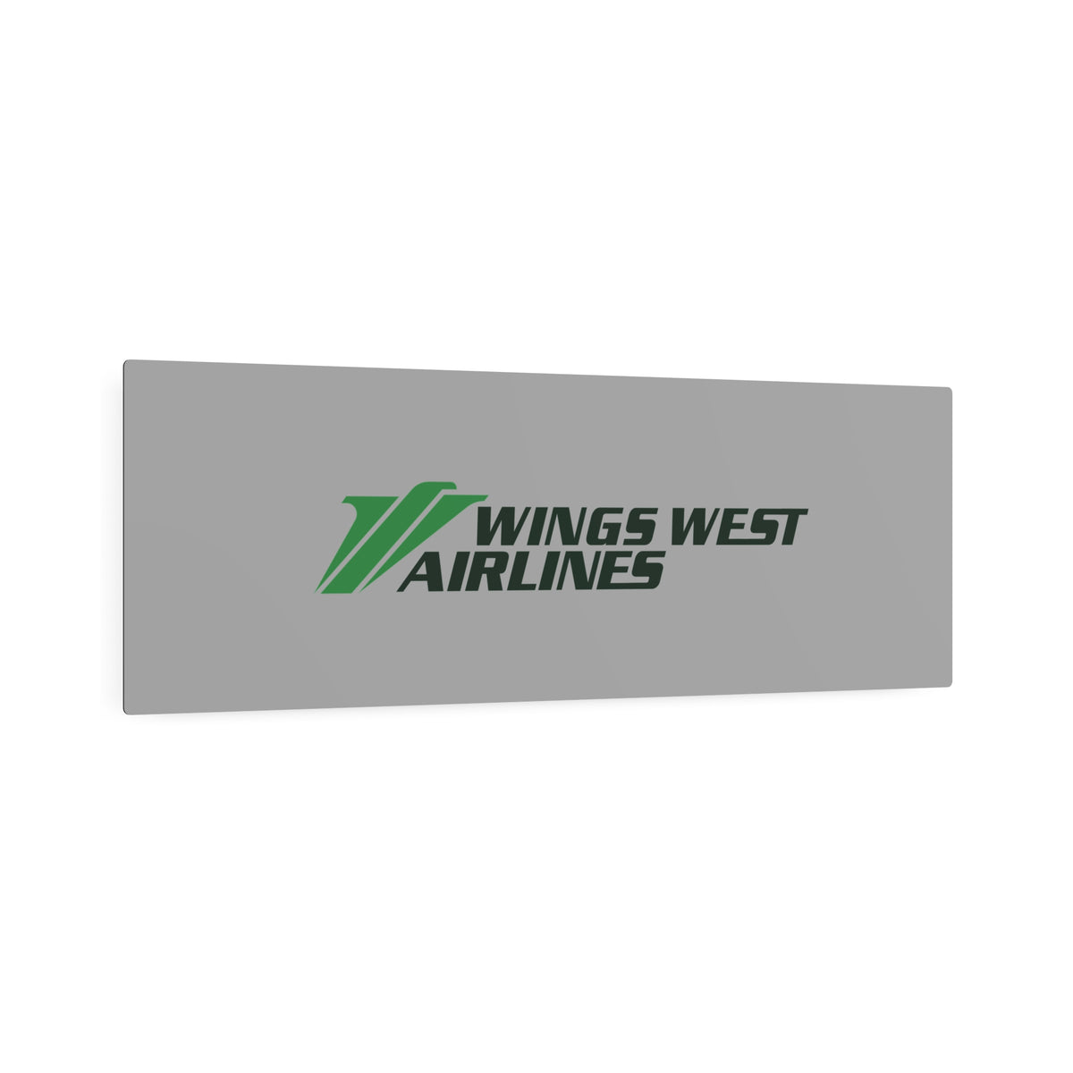 Wings West Airlines Metal Sign