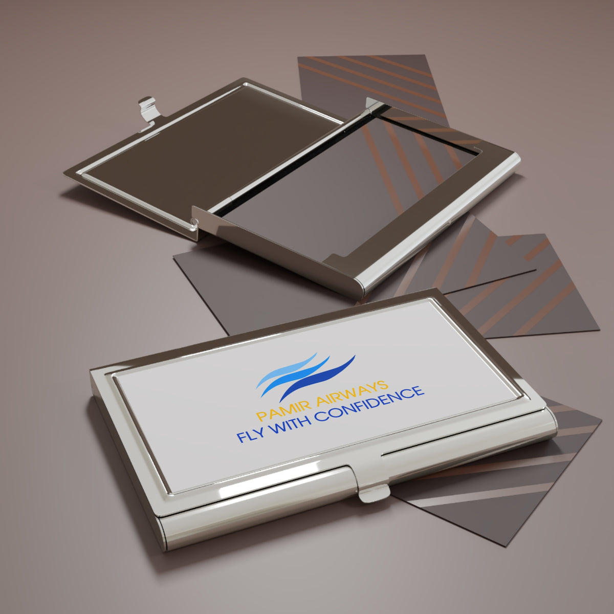 Pamir Airways Metal Business Card Holder