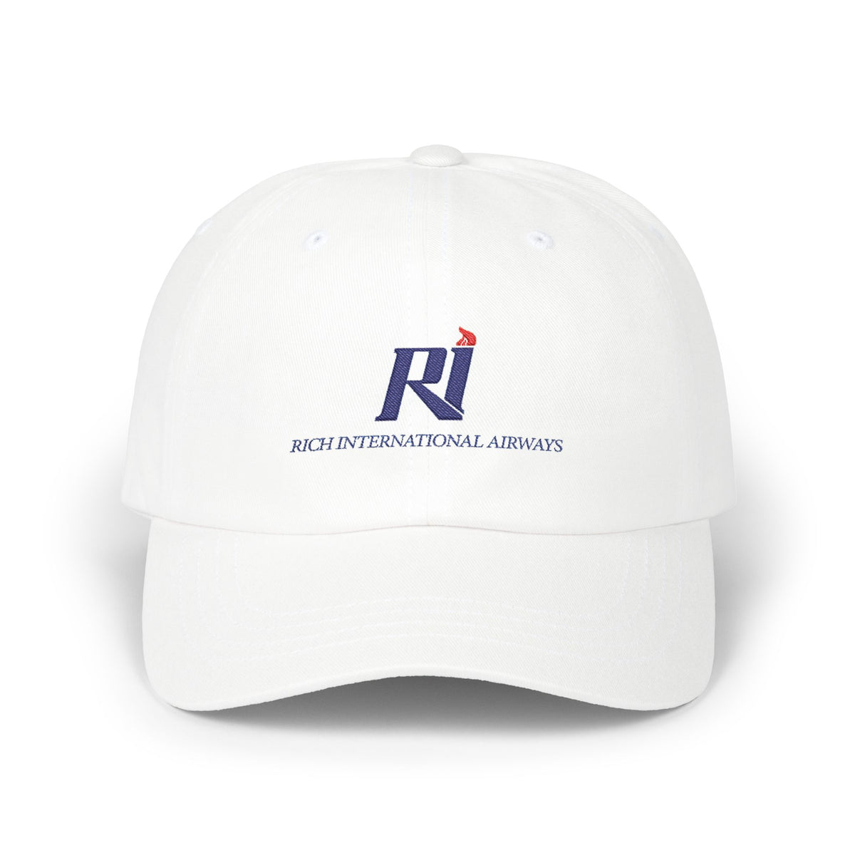Rich International Airways Embroidered Dad Cap Hat