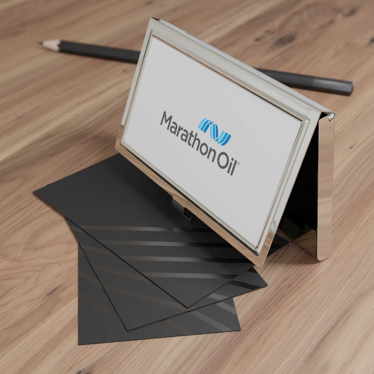 Marathon Oil Metal Business Card Holder