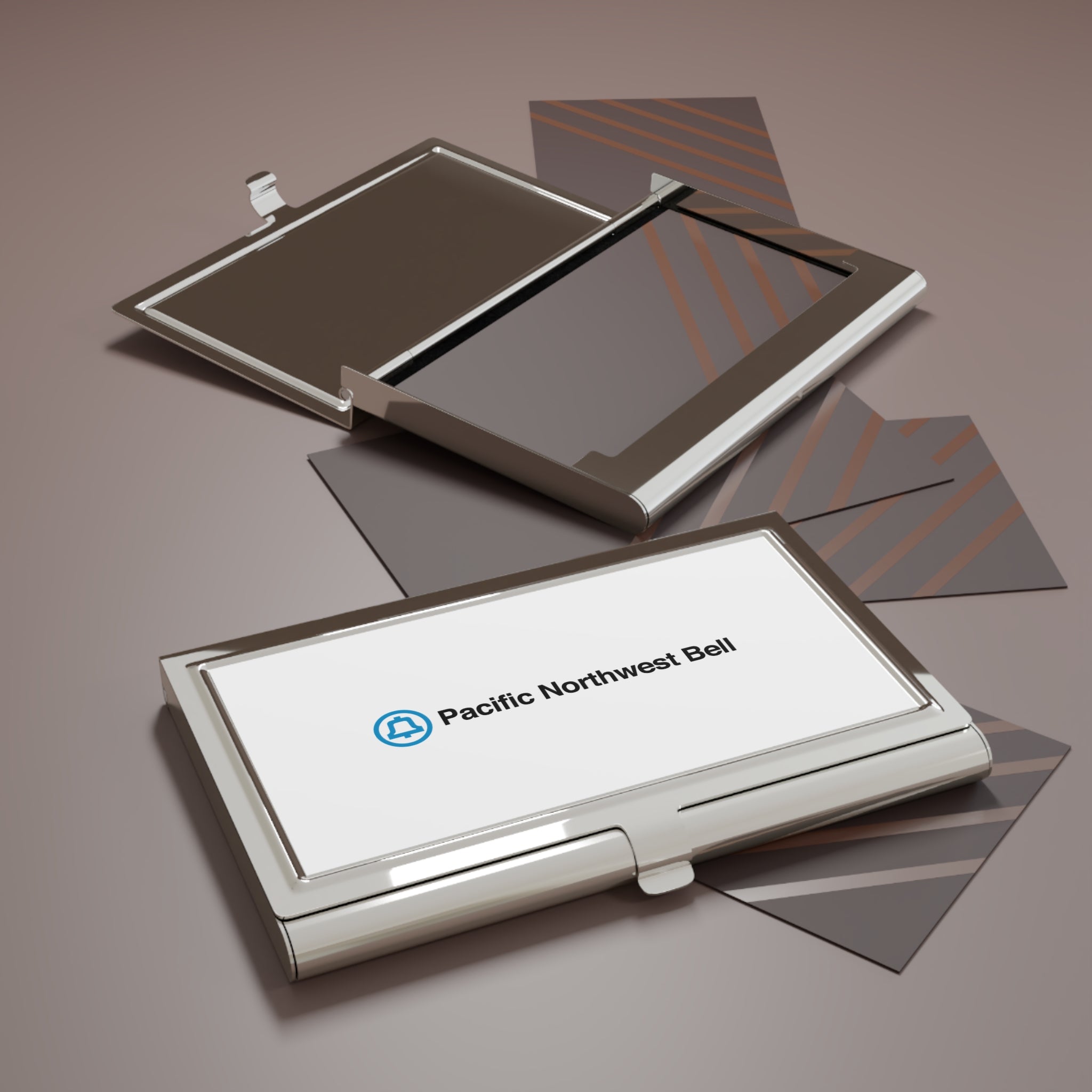 Pacific Northwest Bell Metal Business Card Holder