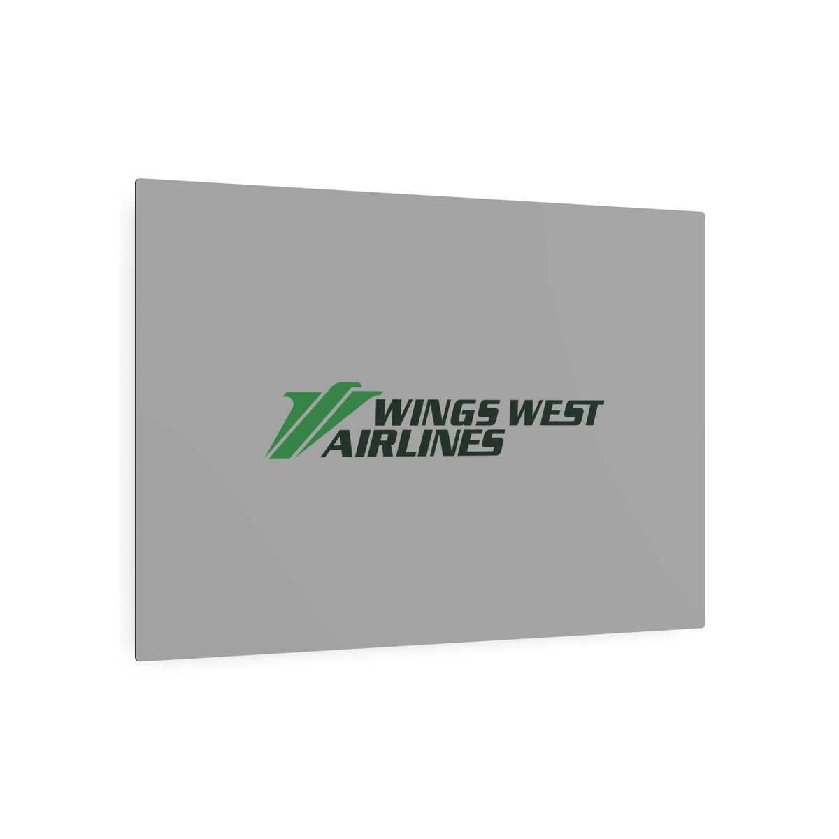 Wings West Airlines Metal Sign