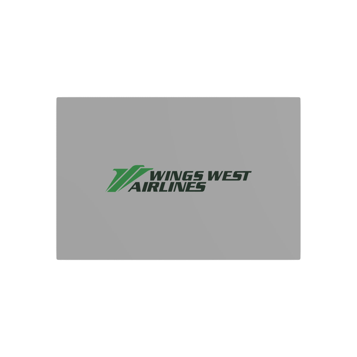Wings West Airlines Metal Sign