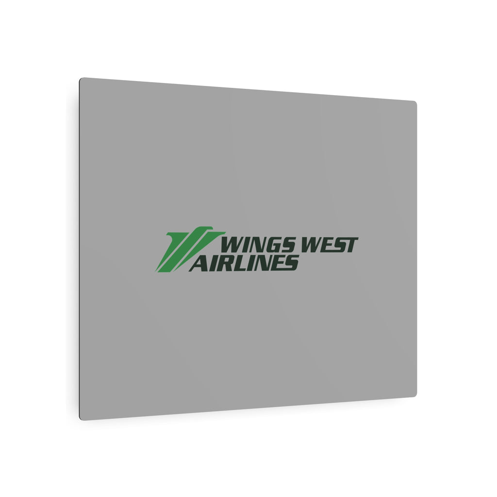 Wings West Airlines Metal Sign