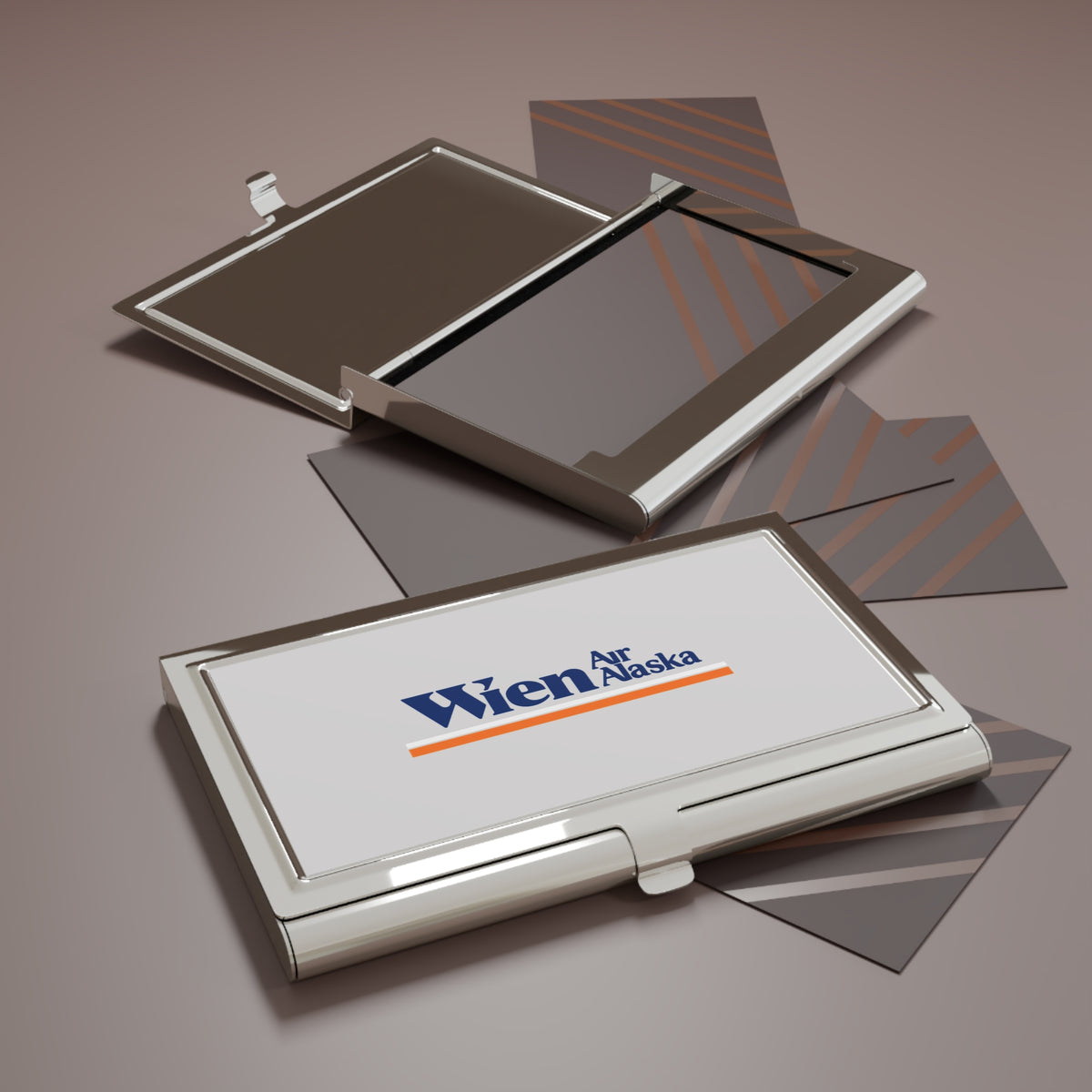Wien Air Alaska Metal Business Card Holder