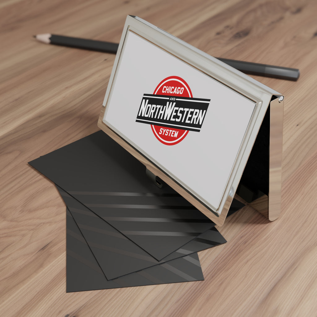 Chicago and North Western Railway Metal Business Card Holder
