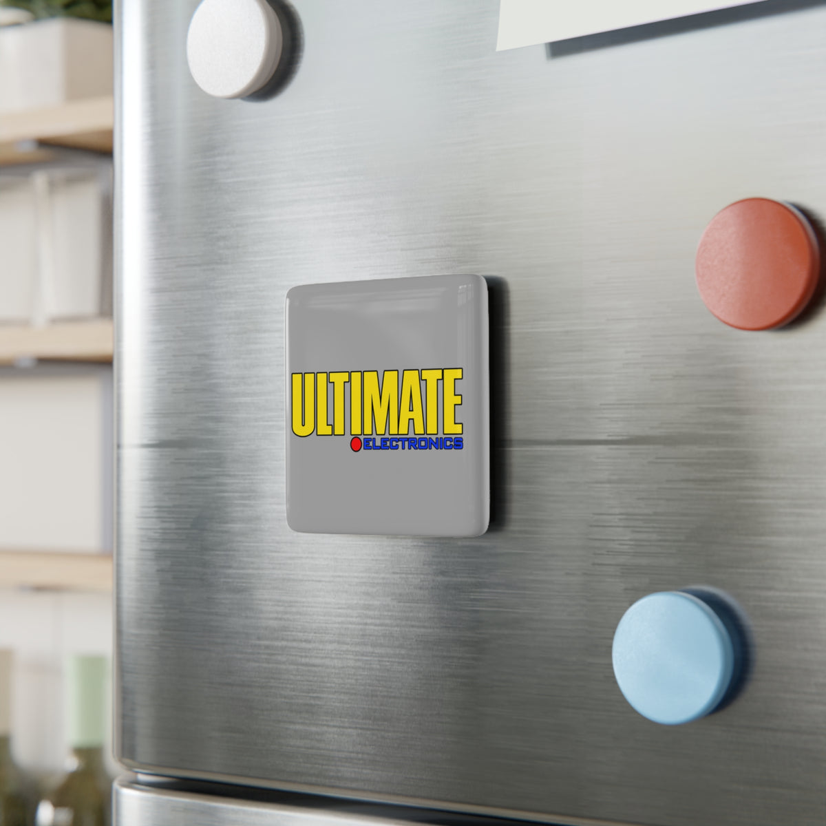 Ultimate Electronics Square Porcelain Fridge Magnet