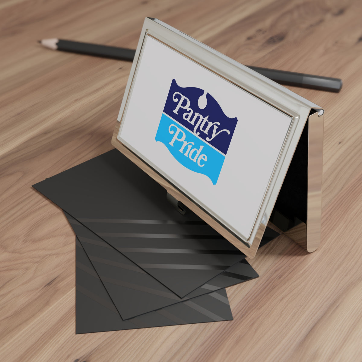 Pantry Pride Metal Business Card Holder