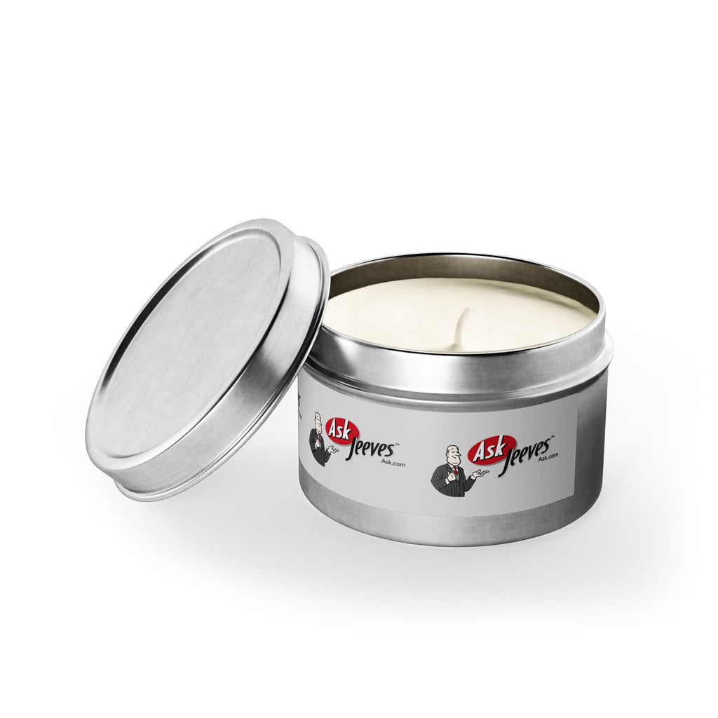 Ask Jeeves Template Tin Candle