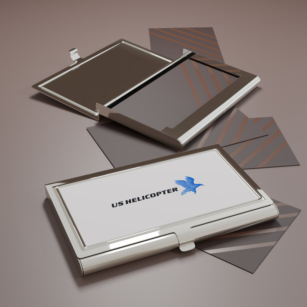 US Helicopter Metal Business Card Holder