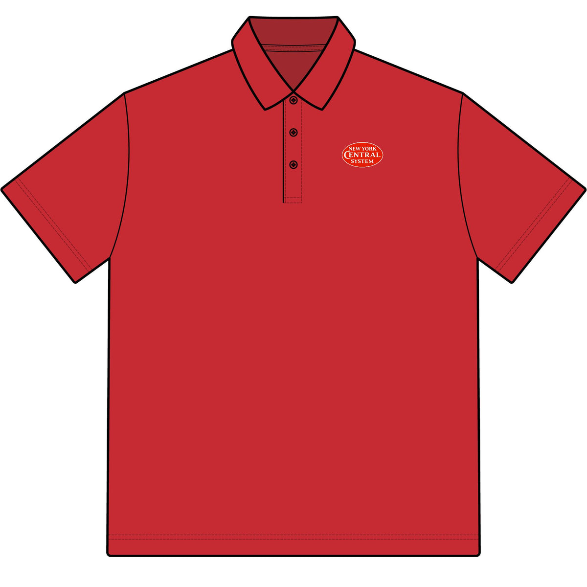 New York Central Railroad Cotton Polo Shirt