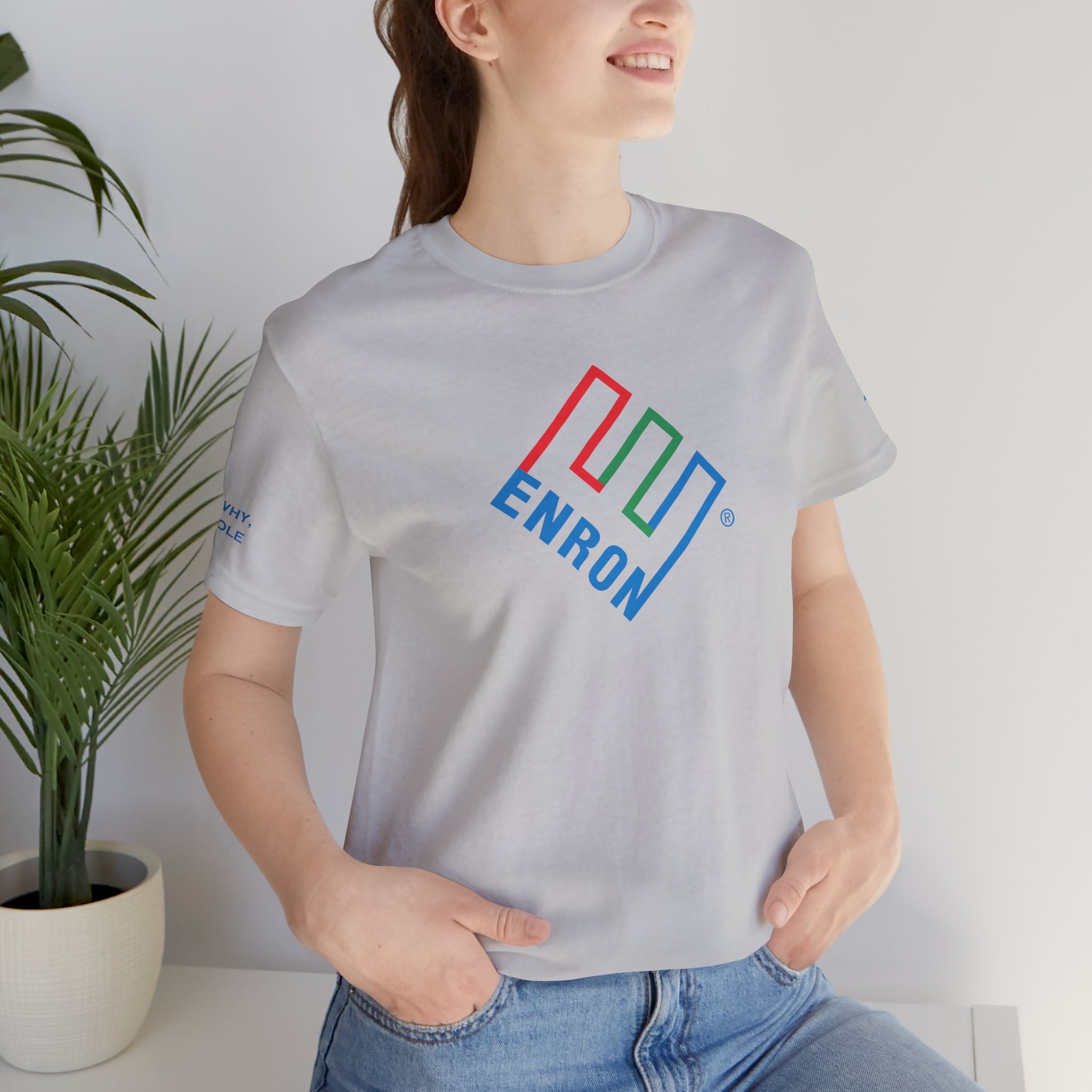 Enron T-Shirt - Ask Why A-Hole (sleeve)