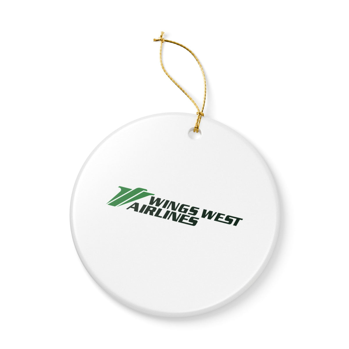 Wings West Airlines Ceramic Ornament