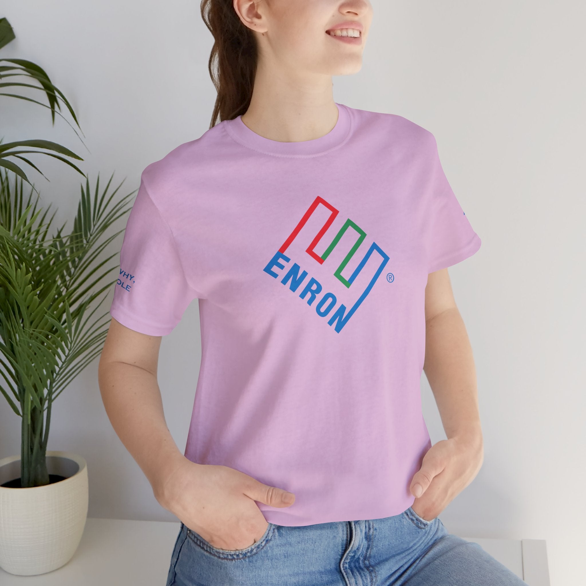 Enron T-Shirt - Ask Why A-Hole (sleeve)