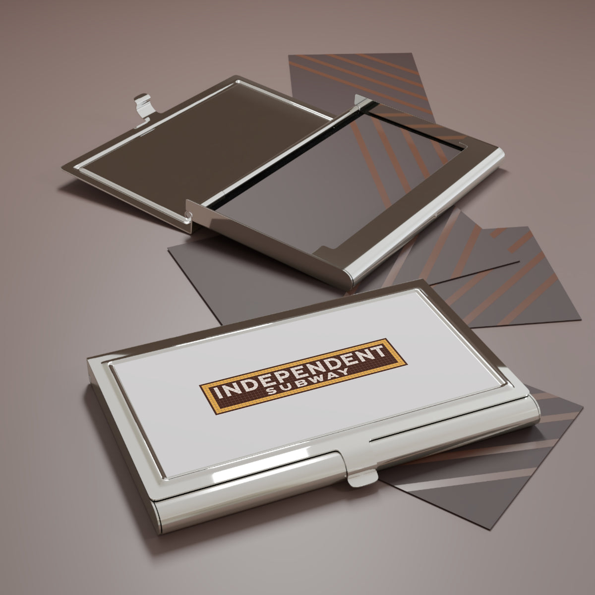 Independent Subway System (IND) Metal Business Card Holder