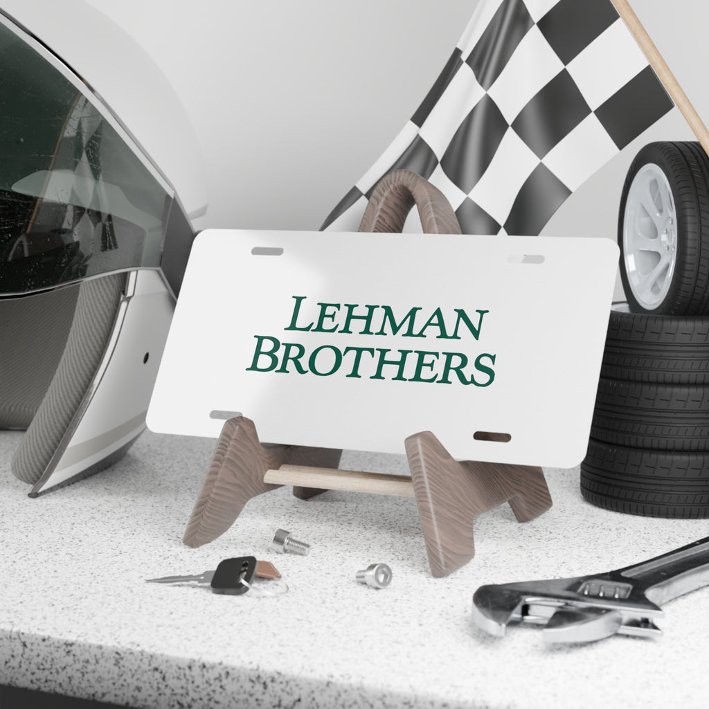 Lehman Brothers Vanity License Plate