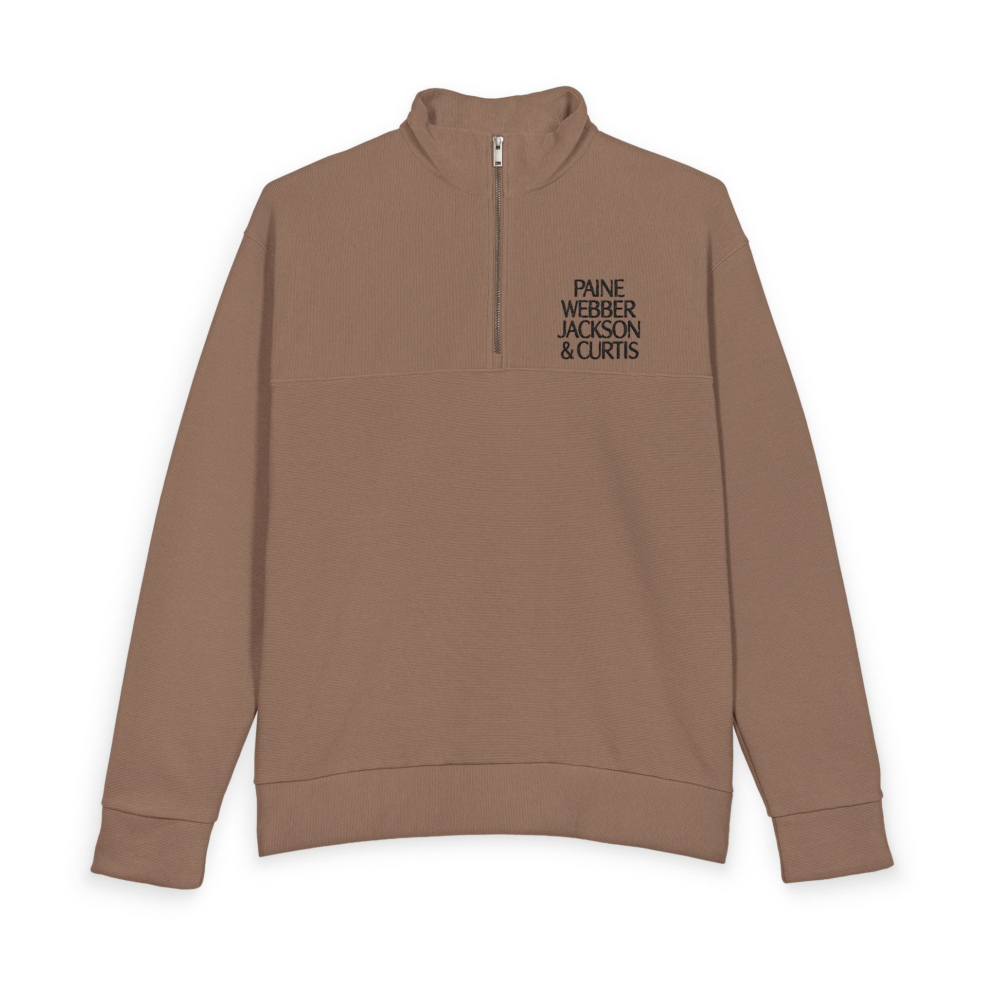 Paine Webber Jackson & Curtis Heavy Knit Quarter-Zip Sweatshirt