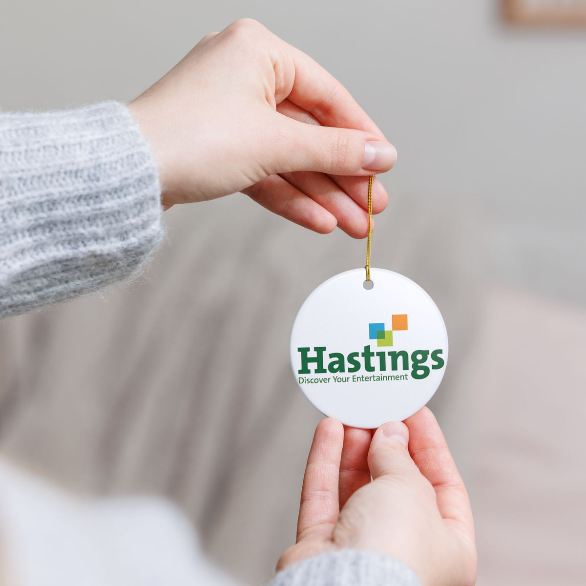 Hastings Entertainment Ceramic Ornament