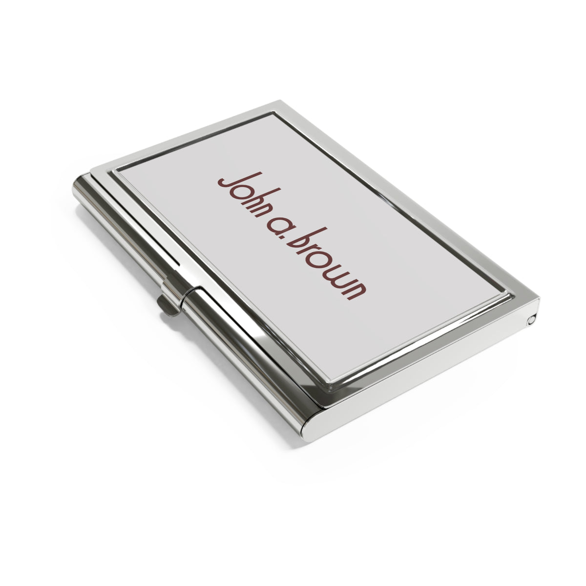 John A. Brown Metal Business Card Holder