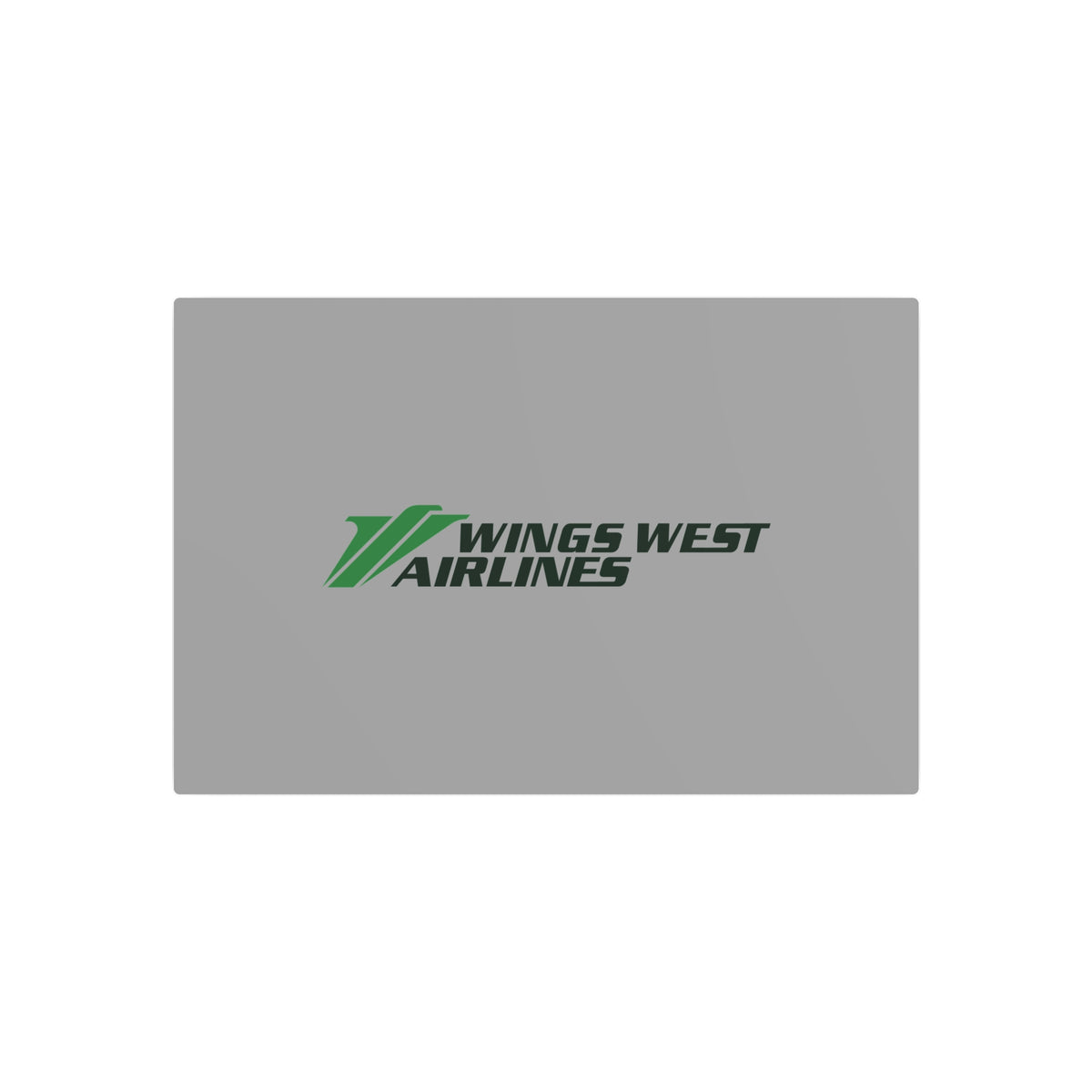 Wings West Airlines Metal Sign