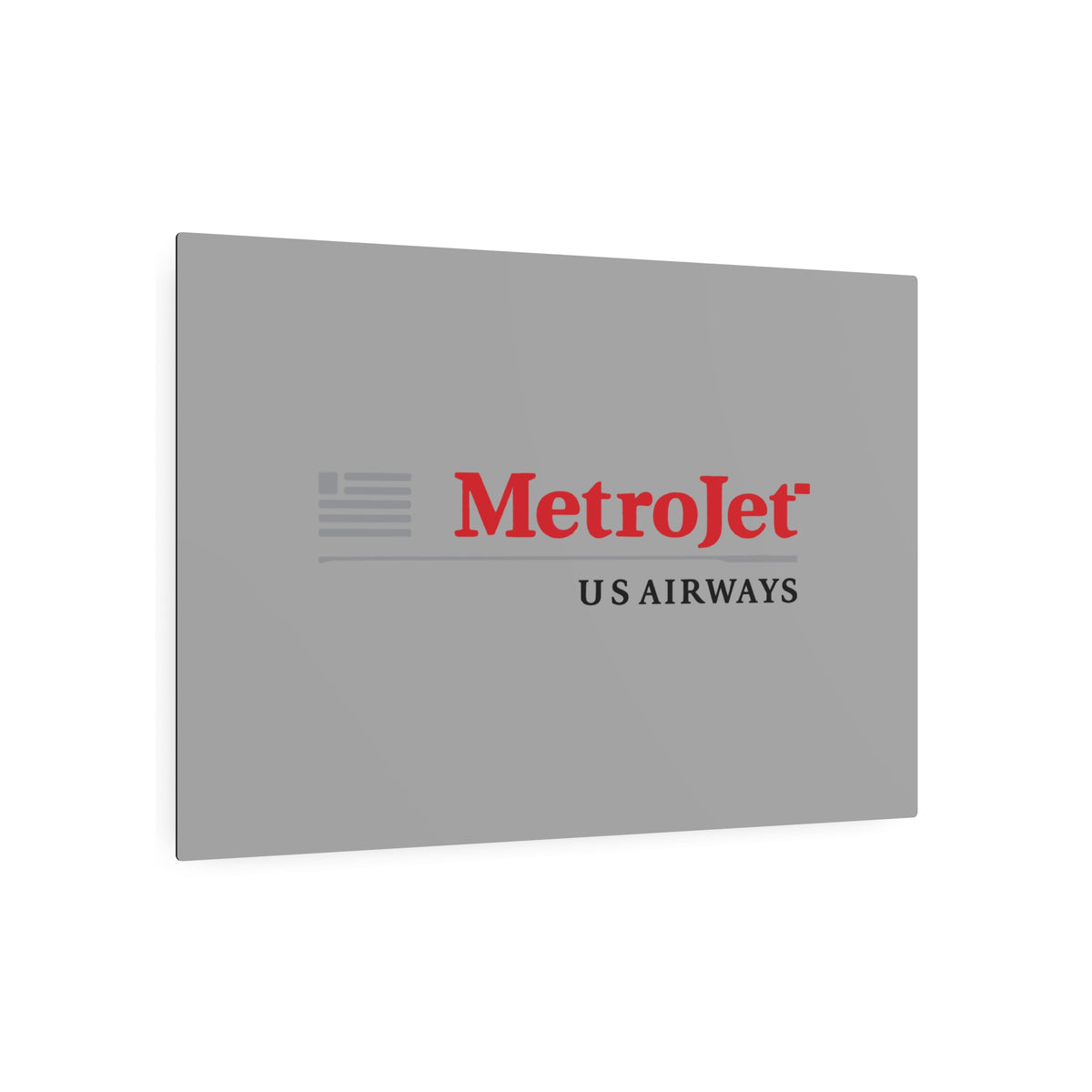 MetroJet Metal Sign