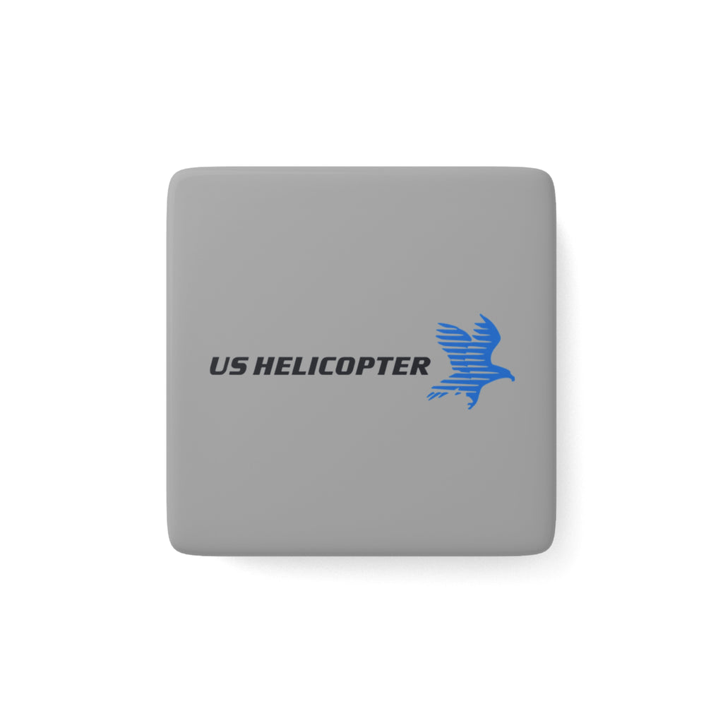US Helicopter Square Porcelain Fridge Magnet