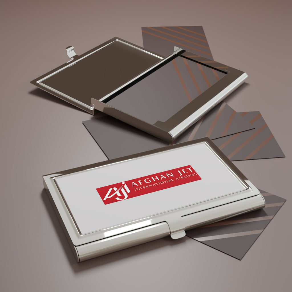 Afghan Jet International Airlines Metal Business Card Holder